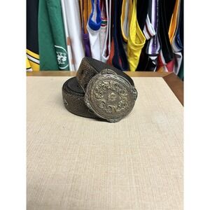 Vintage Nocona Genuine Leather Multi Color Laced Embroidered Belt N3446602